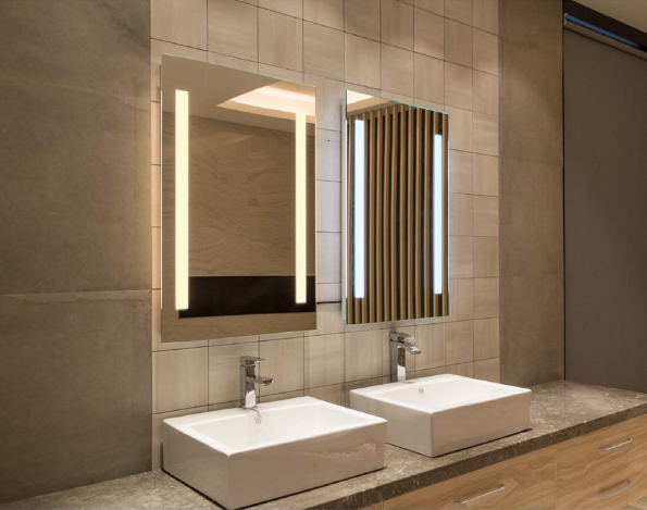 Bathroom mirrors with LED lights